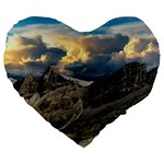 Landscape Clouds Scenic Scenery Large 19  Premium Heart Shape Cushions Front