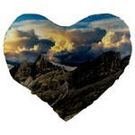 Landscape Clouds Scenic Scenery Large 19  Premium Heart Shape Cushions Back