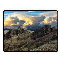 Landscape Clouds Scenic Scenery Double Sided Fleece Blanket (Small) 