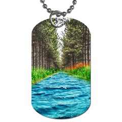 River Forest Landscape Nature Dog Tag (one Side) by Celenk