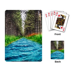 River Forest Landscape Nature Playing Card by Celenk