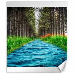 River Forest Landscape Nature Canvas 20  X 24   by Celenk