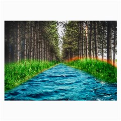 River Forest Landscape Nature Large Glasses Cloth by Celenk