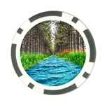 River Forest Landscape Nature Poker Chip Card Guard (10 pack) Front