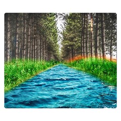 River Forest Landscape Nature Double Sided Flano Blanket (small)  by Celenk