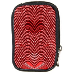 Red Wave Pattern Compact Camera Cases by Celenk