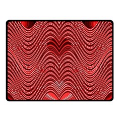 Red Wave Pattern Double Sided Fleece Blanket (small)  by Celenk