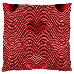 Red Wave Pattern Standard Flano Cushion Case (two Sides) by Celenk