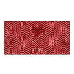 Red Wave Pattern Satin Wrap by Celenk