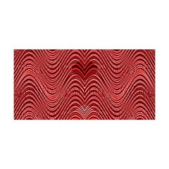 Red Wave Pattern Yoga Headband by Celenk