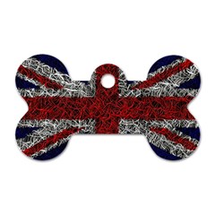 Union Jack Flag Uk Patriotic Dog Tag Bone (two Sides) by Celenk