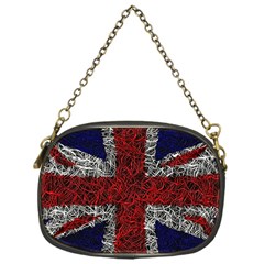 Union Jack Flag Uk Patriotic Chain Purses (one Side)  by Celenk