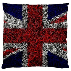 Union Jack Flag Uk Patriotic Large Cushion Case (two Sides) by Celenk