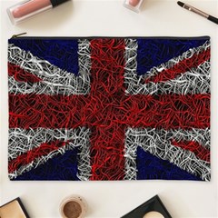 Union Jack Flag Uk Patriotic Cosmetic Bag (xxxl)  by Celenk