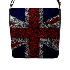 Union Jack Flag Uk Patriotic Flap Messenger Bag (l)  by Celenk