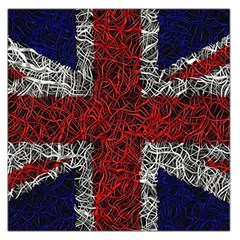 Union Jack Flag Uk Patriotic Large Satin Scarf (square) by Celenk