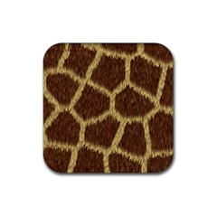 Background Texture Giraffe Rubber Coaster (square)  by Celenk