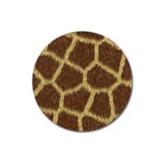 Background Texture Giraffe Magnet 3  (round) by Celenk