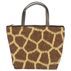 Background Texture Giraffe Bucket Bags