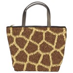 Background Texture Giraffe Bucket Bags Front