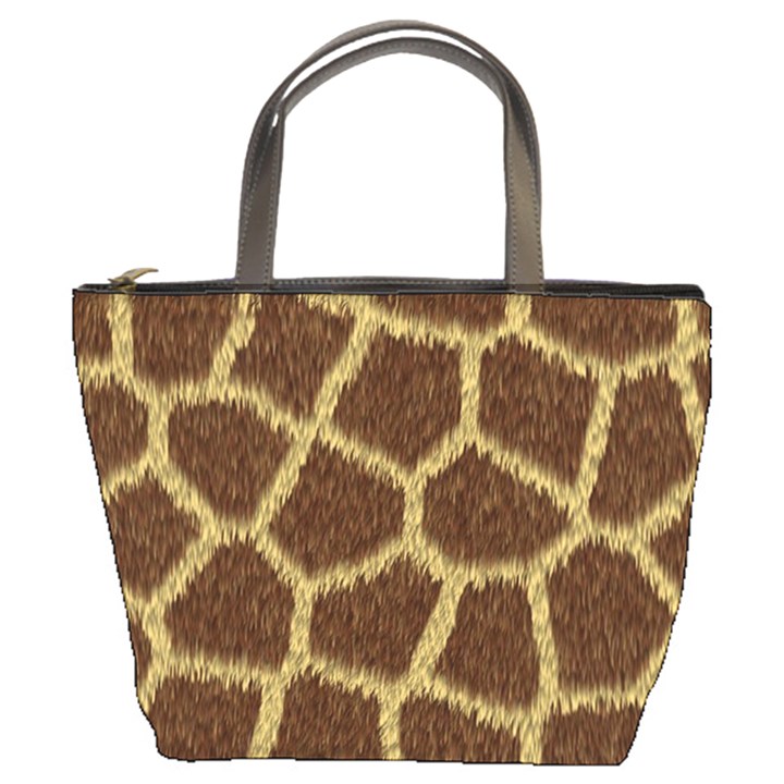 Background Texture Giraffe Bucket Bags