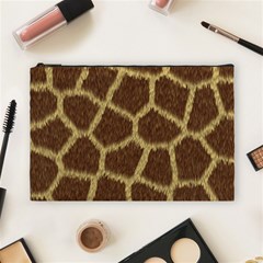 Background Texture Giraffe Cosmetic Bag (large)  by Celenk