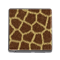 Background Texture Giraffe Memory Card Reader (square) by Celenk