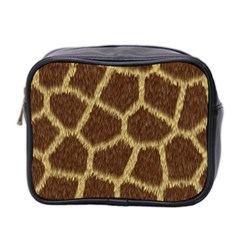 Background Texture Giraffe Mini Toiletries Bag 2-side by Celenk