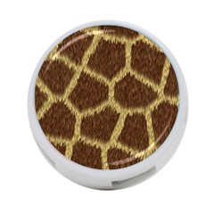 Background Texture Giraffe 4-port Usb Hub (one Side) by Celenk