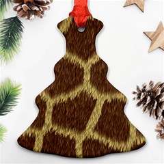 Background Texture Giraffe Ornament (christmas Tree)  by Celenk