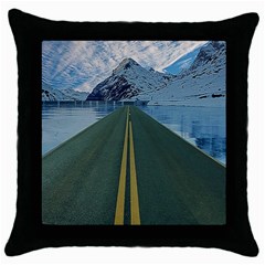 Road Ice Landscape Throw Pillow Case (black)