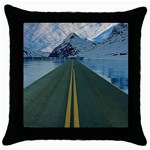 Road Ice Landscape Throw Pillow Case (Black) Front