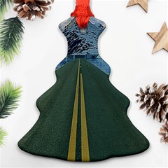 Road Ice Landscape Christmas Tree Ornament (two Sides)