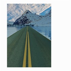 Road Ice Landscape Small Garden Flag (two Sides) by Celenk