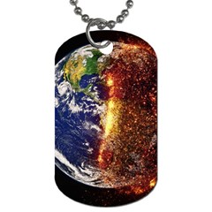 Climate Change Global Warming Dog Tag (two Sides) by Celenk