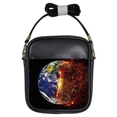 Climate Change Global Warming Girls Sling Bags by Celenk