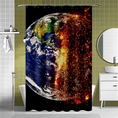 Climate Change Global Warming Shower Curtain 48  X 72  (small)  by Celenk