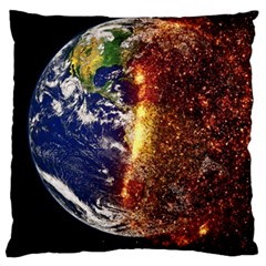 Climate Change Global Warming Large Cushion Case (two Sides) by Celenk