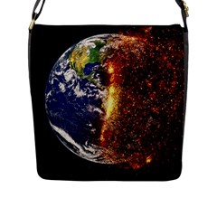 Climate Change Global Warming Flap Messenger Bag (l)  by Celenk