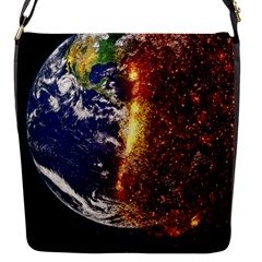 Climate Change Global Warming Flap Messenger Bag (s) by Celenk