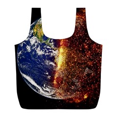 Climate Change Global Warming Full Print Recycle Bags (l)  by Celenk