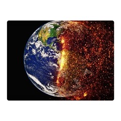 Climate Change Global Warming Double Sided Flano Blanket (mini)  by Celenk