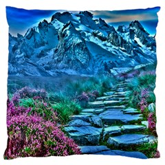 Pathway Nature Landscape Outdoor Standard Flano Cushion Case (one Side) by Celenk