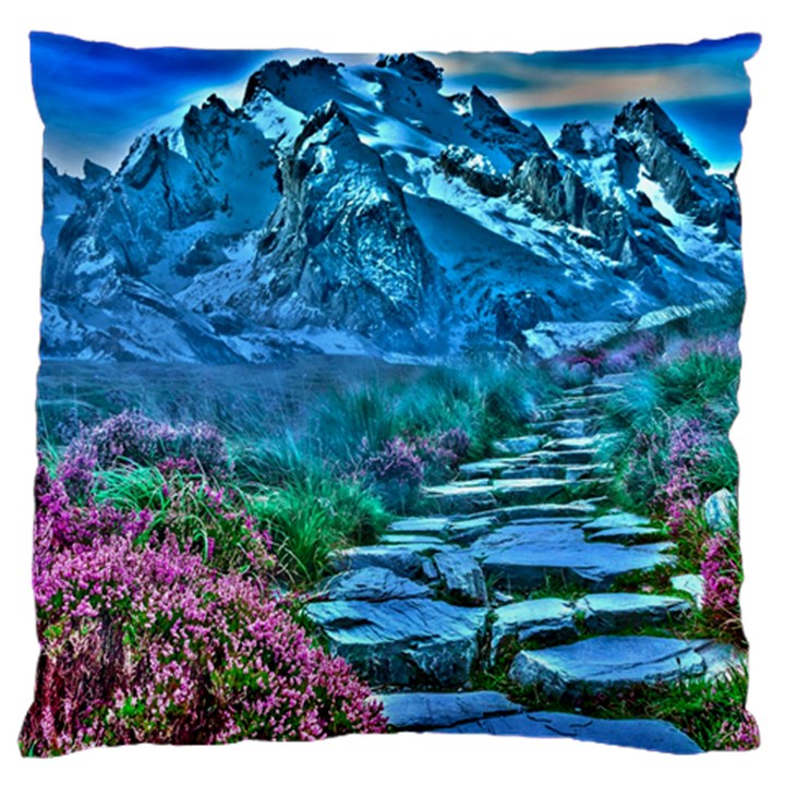 Pathway Nature Landscape Outdoor Large Flano Cushion Case (One Side)