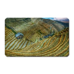 Rice Field China Asia Rice Rural Magnet (rectangular) by Celenk