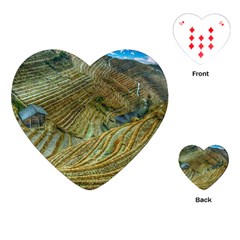 Rice Field China Asia Rice Rural Playing Cards (heart)  by Celenk