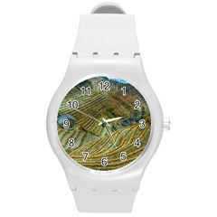 Rice Field China Asia Rice Rural Round Plastic Sport Watch (m) by Celenk