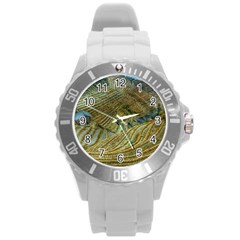 Rice Field China Asia Rice Rural Round Plastic Sport Watch (l) by Celenk