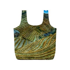 Rice Field China Asia Rice Rural Full Print Recycle Bags (s)  by Celenk