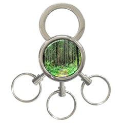 Forest Woods Nature Landscape Tree 3-ring Key Chains by Celenk